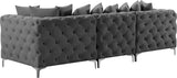 Tremblay Modular Sofa with Luxurious Velvet, Deep Button Tufting & Customizable Gold Chrome Legs