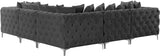 Tremblay Velvet Sectional Sofa - Luxurious Comfort with Modular Design & Gold Chrome Legs for Modern Homes