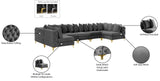 Tremblay Velvet Sectional Sofa - Luxurious Comfort with Modular Design & Gold Chrome Legs for Modern Homes