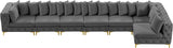 Tremblay Velvet Sectional Sofa - Luxurious Comfort with Modular Design & Gold Chrome Legs for Modern Homes