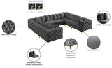 Tremblay Velvet Sectional Sofa - Luxurious Comfort with Modular Design & Gold Chrome Legs for Modern Homes