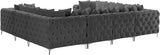 Tremblay Velvet Sectional Sofa - Luxurious Comfort with Modular Design & Gold Chrome Legs for Modern Homes