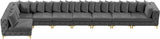 Tremblay Velvet Sectional Sofa - Luxurious Comfort with Modular Design & Gold Chrome Legs for Modern Homes