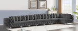 Tremblay Velvet Sectional Sofa - Luxurious Comfort with Modular Design & Gold Chrome Legs for Modern Homes