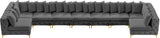 Tremblay Velvet Sectional Sofa - Luxurious Comfort with Modular Design & Gold Chrome Legs for Modern Homes