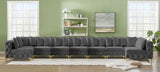 Tremblay Velvet Sectional Sofa - Luxurious Comfort with Modular Design & Gold Chrome Legs for Modern Homes