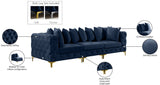 Tremblay Modular Sofa with Luxurious Velvet, Deep Button Tufting & Customizable Gold Chrome Legs