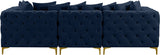 Tremblay Modular Sofa with Luxurious Velvet, Deep Button Tufting & Customizable Gold Chrome Legs
