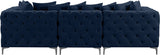 Tremblay Modular Sofa with Luxurious Velvet, Deep Button Tufting & Customizable Gold Chrome Legs