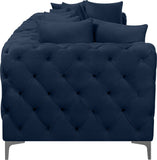 Tremblay Modular Sofa with Luxurious Velvet, Deep Button Tufting & Customizable Gold Chrome Legs