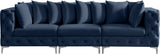 Tremblay Modular Sofa with Luxurious Velvet, Deep Button Tufting & Customizable Gold Chrome Legs