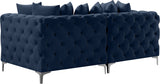 Tremblay Modular Sofa with Luxurious Velvet, Deep Button Tufting & Customizable Gold Chrome Legs