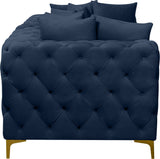 Tremblay Modular Sofa with Luxurious Velvet, Deep Button Tufting & Customizable Gold Chrome Legs