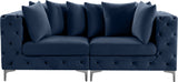 Tremblay Modular Sofa with Luxurious Velvet, Deep Button Tufting & Customizable Gold Chrome Legs