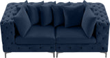 Tremblay Modular Sofa with Luxurious Velvet, Deep Button Tufting & Customizable Gold Chrome Legs
