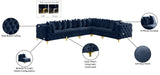 Tremblay Velvet Modular Sectional Sofa with Deep Tufting & Gold Chrome Legs for Modern Living Spaces