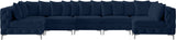 Tremblay Velvet Modular Sectional Sofa with Deep Tufting & Gold Chrome Legs for Modern Living Spaces