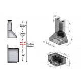 ZLINE 48" Remote Dual Blower Stainless Wall Range Hood, 687-RD-48