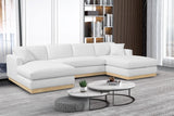 Johanna 3-Piece Sectional Sofa - Mid-Century Charm with Plush Comfort, Solid Wood Base & Cozy Design