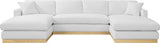 Johanna 3-Piece Sectional Sofa - Mid-Century Charm with Plush Comfort, Solid Wood Base & Cozy Design