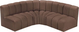 Arc - Faux Leather 4 Piece Corner Modular Sofa