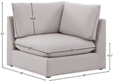 Mackenzie Corner Chair – Elegant Linen Textured Upholstery for Contemporary Living Spaces