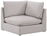 Mackenzie Corner Chair – Elegant Linen Textured Upholstery for Contemporary Living Spaces
