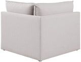 Mackenzie Corner Chair – Elegant Linen Textured Upholstery for Contemporary Living Spaces