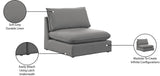 Mackenzie Contemporary Armless Chair with Elegant Linen Fabric, Modular Design for Versatile Spaces