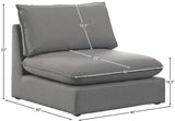 Mackenzie Contemporary Armless Chair with Elegant Linen Fabric, Modular Design for Versatile Spaces