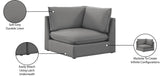 Mackenzie Corner Chair – Elegant Linen Textured Upholstery for Contemporary Living Spaces