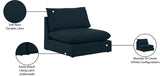 Mackenzie Contemporary Armless Chair with Elegant Linen Fabric, Modular Design for Versatile Spaces