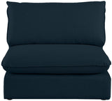 Mackenzie Contemporary Armless Chair with Elegant Linen Fabric, Modular Design for Versatile Spaces