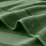 Turkish Cotton 6-Piece Bathroom Towel Set, Green