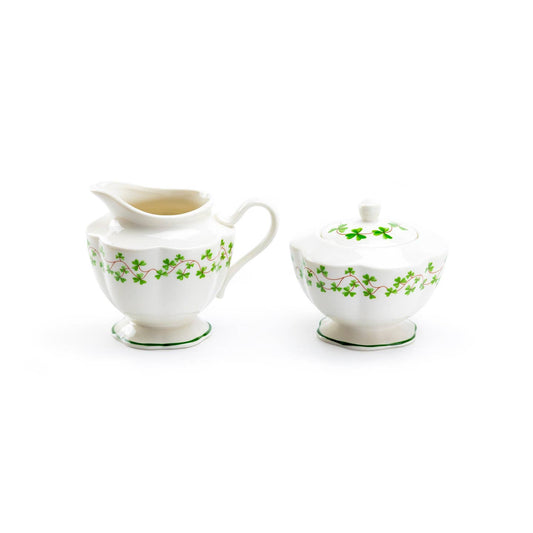 Grace Teaware Shamrock Sugar & Creamer Set