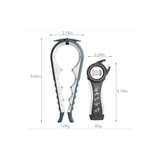 UNIVERSAL BOTTLE AND JAR OPENER SET- GREY