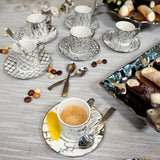 Matrix Silver Porcelain Espresso Cup & Saucer