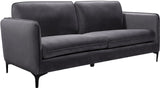 Poppy Black Velvet Sofa - Chic Contemporary Design with Plush Comfort and Stylish Matte Black Legs