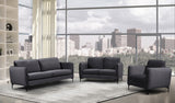 Poppy Black Velvet Sofa - Chic Contemporary Design with Plush Comfort and Stylish Matte Black Legs
