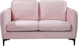 Poppy Black Velvet Loveseat - Luxurious Contemporary Design with Plush Support and Stylish Legs