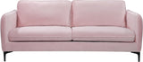 Poppy Black Velvet Sofa - Chic Contemporary Design with Plush Comfort and Stylish Matte Black Legs