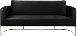 Casa Velvet Contemporary Sofa - Modern Design with Soft Touch, Chrome Frame, and Eye-Catching Style