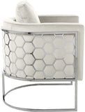 Casa Velvet Contemporary Chair – Modern Design with Soft Upholstery and Stylish Honeycomb Frame