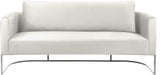 Casa Velvet Contemporary Sofa - Modern Design with Soft Touch, Chrome Frame, and Eye-Catching Style