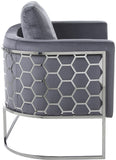 Casa Velvet Contemporary Loveseat - Luxurious Soft Upholstery with Chic Chrome Frame for Modern Spaces