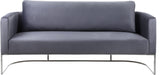 Casa Velvet Contemporary Sofa - Modern Design with Soft Touch, Chrome Frame, and Eye-Catching Style