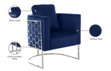 Casa Velvet Contemporary Chair – Modern Design with Soft Upholstery and Stylish Honeycomb Frame