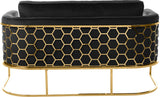 Casa Velvet Contemporary Loveseat - Luxurious Soft Upholstery with Chic Chrome Frame for Modern Spaces