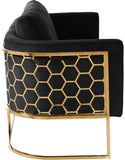 Casa Velvet Contemporary Loveseat - Luxurious Soft Upholstery with Chic Chrome Frame for Modern Spaces