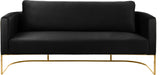 Casa Velvet Contemporary Sofa - Modern Design with Soft Touch, Chrome Frame, and Eye-Catching Style